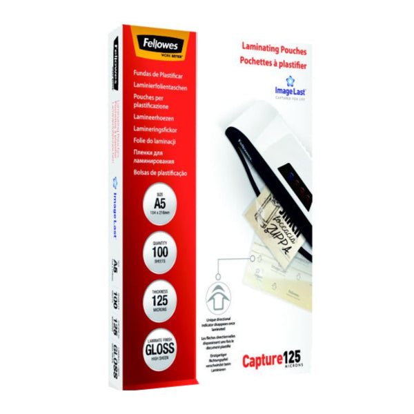 Fellowes Pouche A5 per Plastificatrici Conf 100Pz Fellowes Pouche A5 per Plastificatrici Conf 100Pz